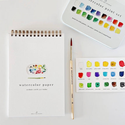 Bloc de papier aquarelle à spirale