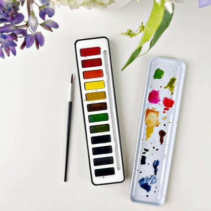 Palette d'aquarelles 12 couleurs