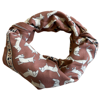 NEW Foulard Teckel Brown