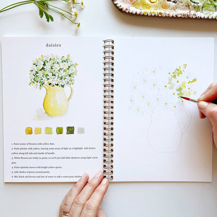 Cahier d'aquarelle Fleurs