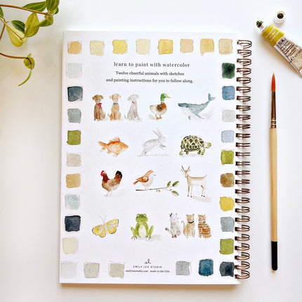 Cahier d'aquarelle Animaux