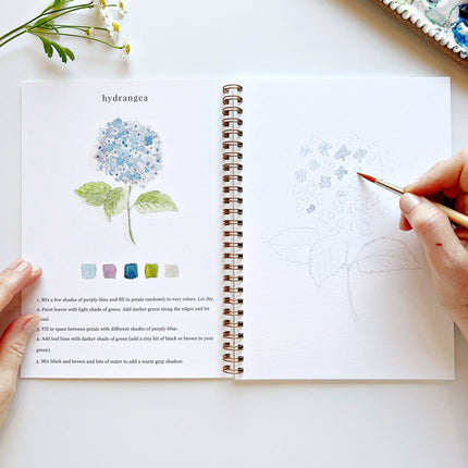 Cahier d'aquarelle Fleurs