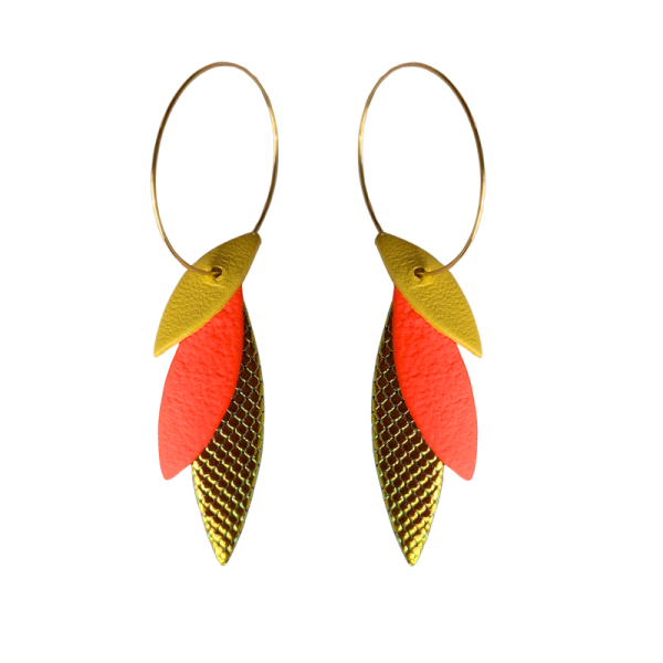 Boucles d’oreilles créoles Josefa Orange