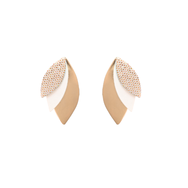 Boucles d’oreilles puce Josefa Blanc