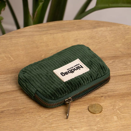 NEW Porte monnaie Lili Velours vert sapin