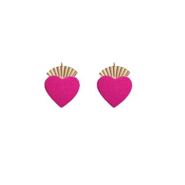 Boucles d’oreilles Lou Demisel - Rose fuchsia