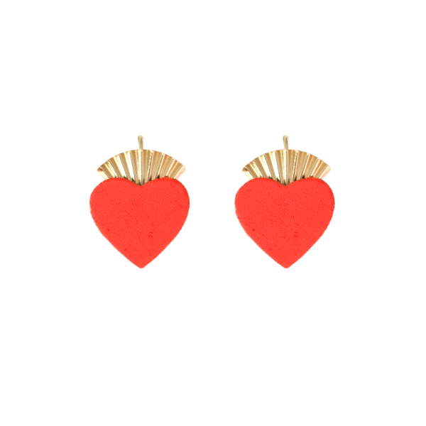 Boucles d’oreilles Lou rouge