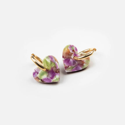 Boucles d'oreilles Lova Lova Vert et magenta