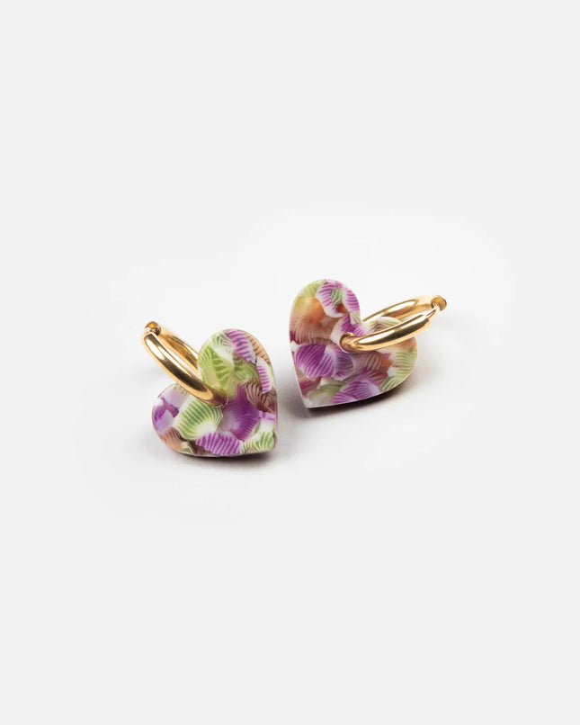 Boucles d'oreilles Lova Lova Vert et magenta