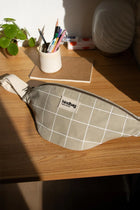 NEW Sac banane Olivia Carreaux vert argile/blanc