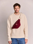 Sac banane Olivia Velours bordeaux