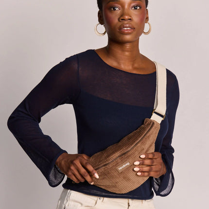 Sac banane Olivia Velours macchiato