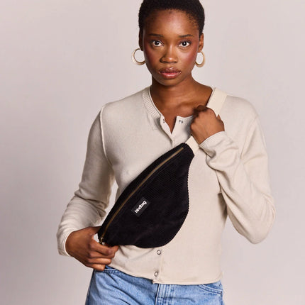 Sac banane Olivia Velours noir