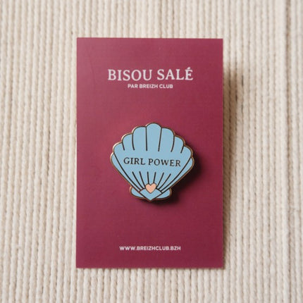 Pin's Girl power coquillage