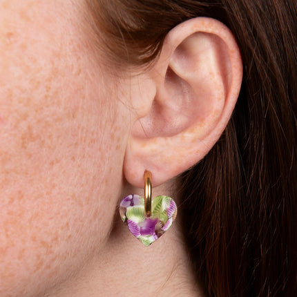 Boucles d'oreilles Lova Lova Vert et magenta
