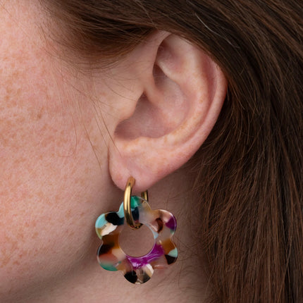 Boucles d'oreilles Maxi fleurette Confettis
