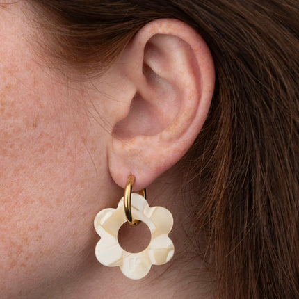 Boucles d'oreilles Maxi fleurette Nude