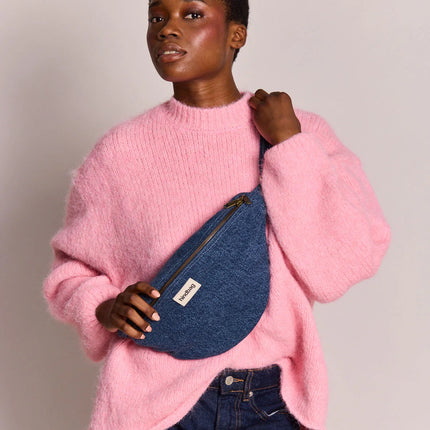 Sac banane Sasha denim bleu réédition