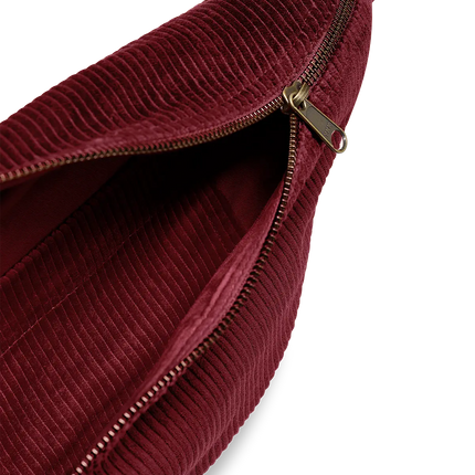 Sac banane Sasha velours bordeaux