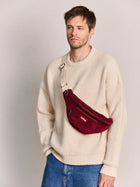 Sac banane Sofia Velours bordeaux