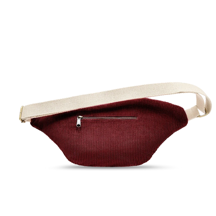 Sac banane Sofia Velours bordeaux