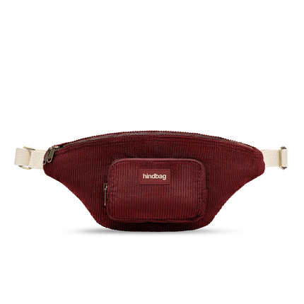Sac banane Sofia Velours bordeaux