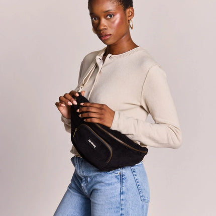 Sac banane Sofia Velours noir