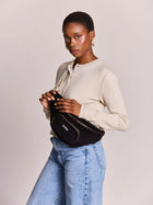 Sac banane Sofia Velours noir