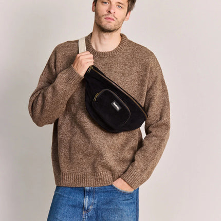 Sac banane Sofia Velours noir