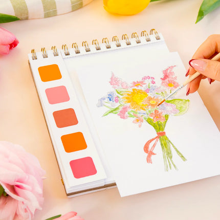 Travel book carnet d'aquarelle - Jardin secret