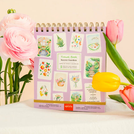 Travel book carnet d'aquarelle - Jardin secret