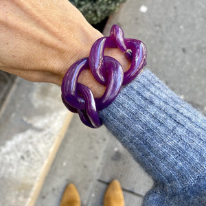 Bracelet maille violet