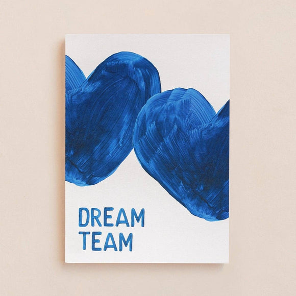 Le carnet Dream Team - cœurs bleus