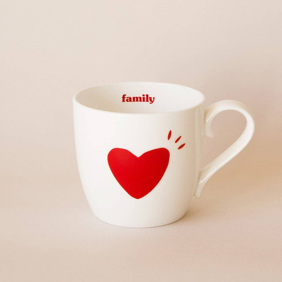 Le mug Family forever en porcelaine - rouge