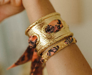 Bracelet Queen - ruban Acanthe rose
