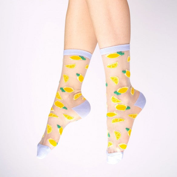 Chaussettes transparentes Citron
