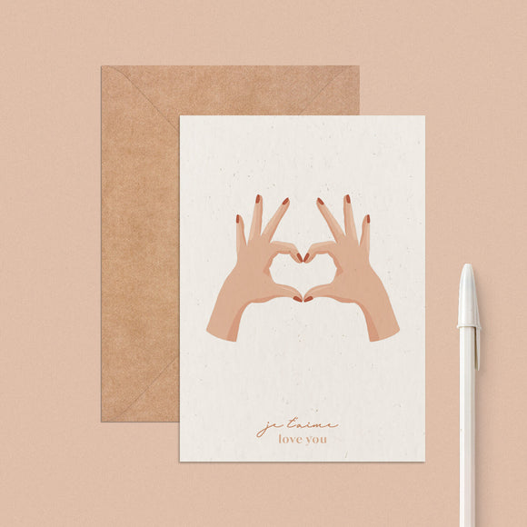 Carte postale Coeur avec les mains
