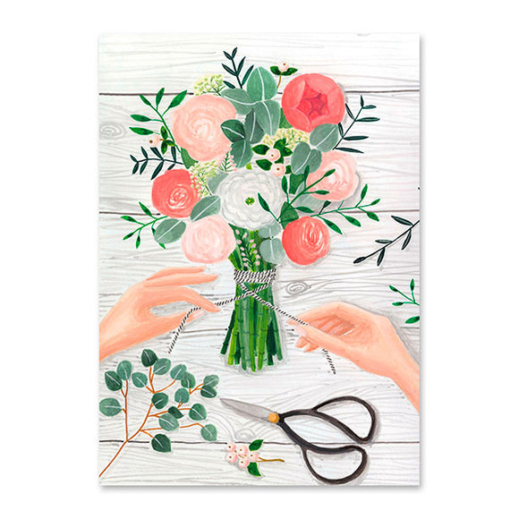 Carte postale Le bouquet by Mélanie Voituriez