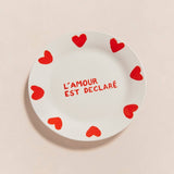 L'assiette L'amour est déclaré en porcelaine