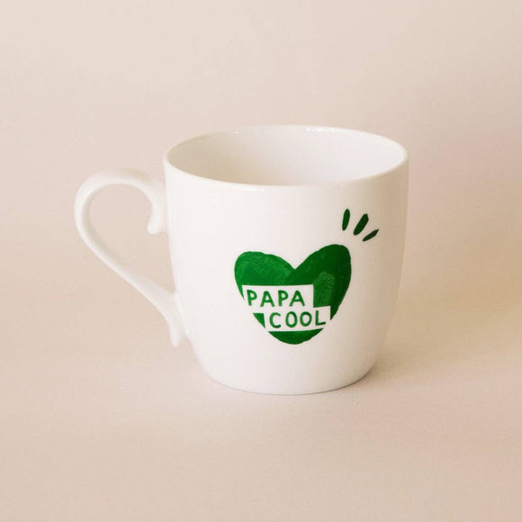 Le mug coeur Papa cool - vert sapin